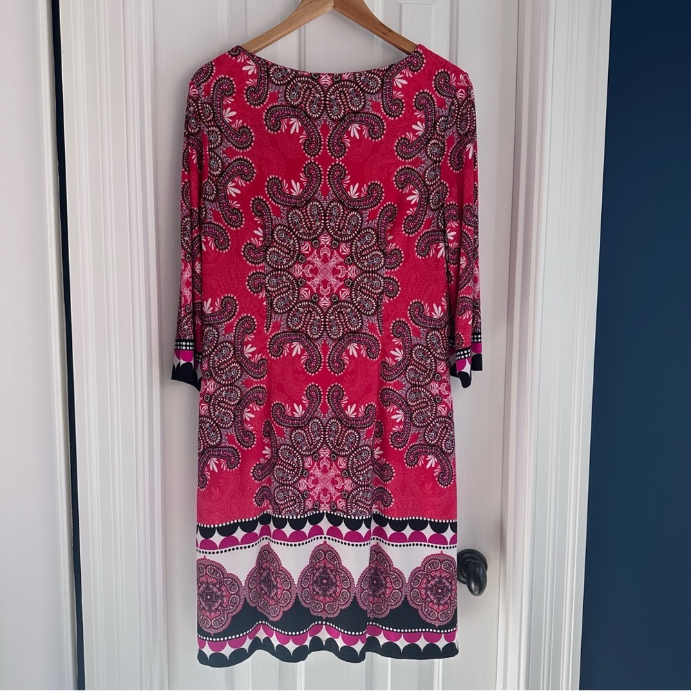 Womens Chico's Paisley Medallion Shift Dress EUC - Picture 2 of 7